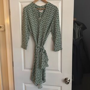 Boden belted 3/4 length sleeve dress. Size 8 petite.
